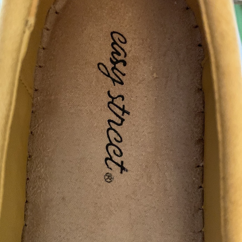 Easy Street Zenon Golden Yellow Small Espadrille Wedge - Picture 5 of 12
